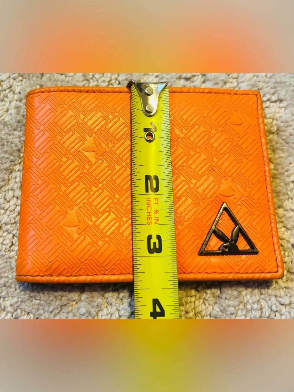Orange Playboy Logo Bifold Wallet